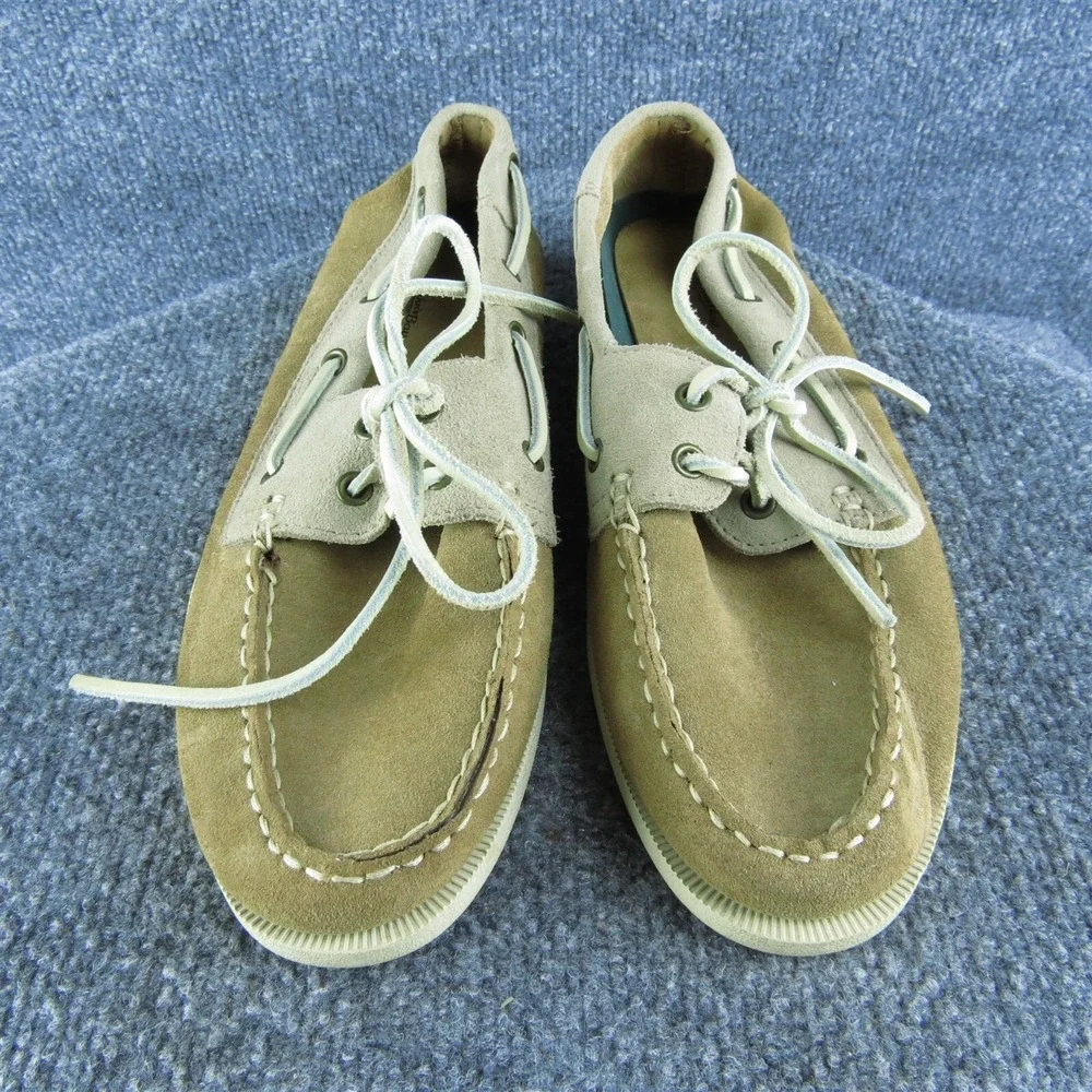 St. John's Bay Men's Outfitters Boat Shoe Brown Leather Size 8M Gently Used 2025